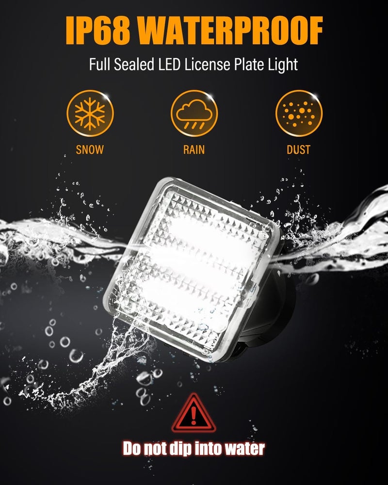 LESAUCE LED License Plate Light for Tacoma 2016-2022 & Tundra 2014-2021 Pickup6000K White, Tag Lamp Assembly Replacement, Pack of 2 - Image 5